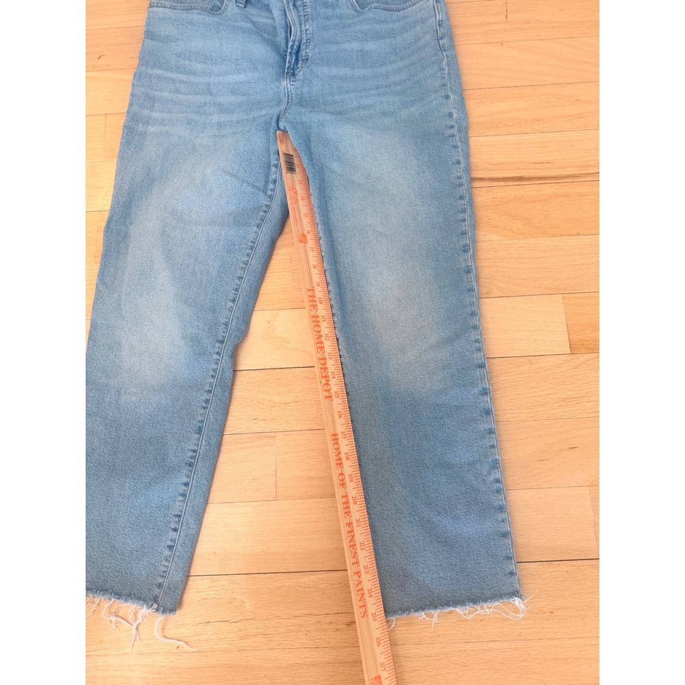 Madewell The Perfect Vintage Jean Light Wash Raw Hem Mom Jeans Womens 32 - Picture 6 of 8
